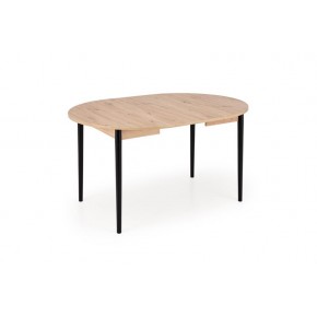 Стол обеденный HALMAR PIVOT дуб артизан/черный 102-142/102